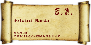 Boldini Manda névjegykártya
